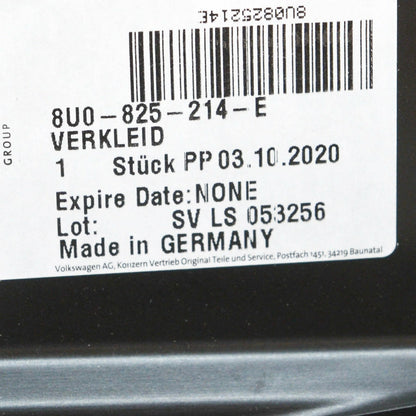NEW AUDI Q3 8U REAR RIGHT OUTER UNDERBODY TRIM 8U0825214E ORIGINAL