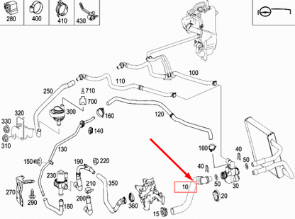 NEW MERCEDES-BENZ CLS C219 HEATER HOSE PIPE A2118328494 ORIGINAL
