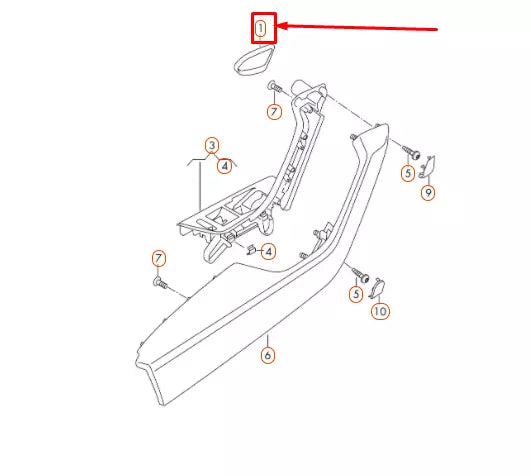 NEW VW PASSAT B8 FRONT RIGHT DOOR PULL HANDLE TRIM RING 3G0867062A3Q7 ORIGINAL