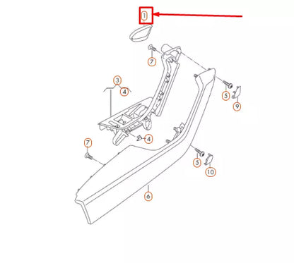 NEW VW PASSAT B8 FRONT RIGHT DOOR PULL HANDLE TRIM RING 3G0867062A3Q7 ORIGINAL