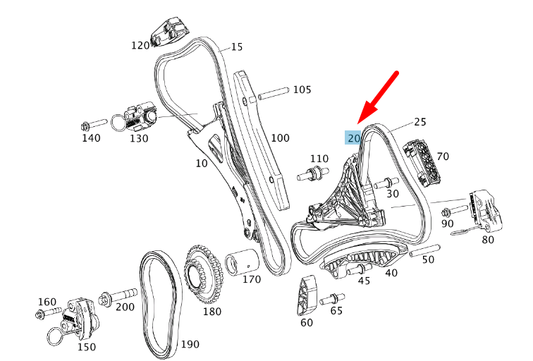 new mercedes-benz ml w166 left chain sliding rail a1570500100 original