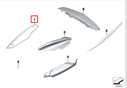 NEW BMW K48 K 1600 GT FRONT RIGHT WINDSHIELD TRIM CHROME 46637727404 ORIGINAL