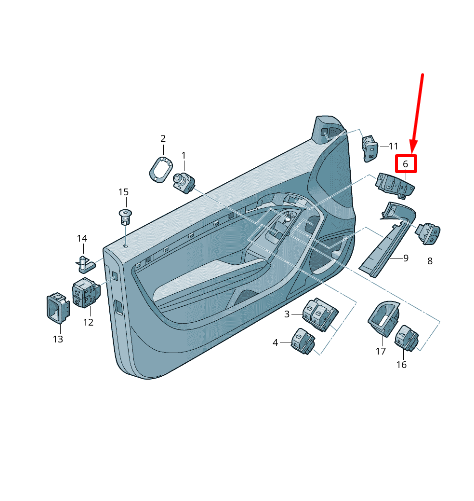 new audi a4 b8 front seat adjustment memory switch rhd 8k0959770v10 original
