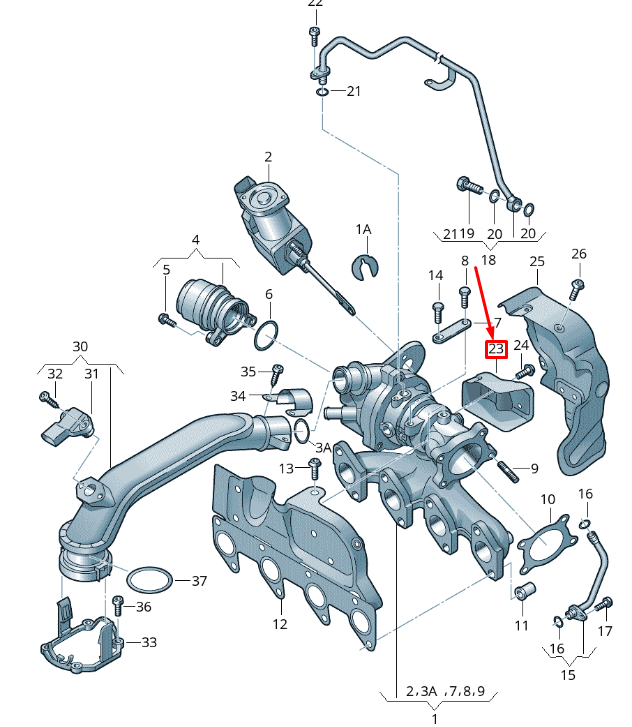 NEW VW CADDY 2K MK3 EXHAUST MANIFOLD WARM AIR DEFLECTOR PLATE 03F253041R