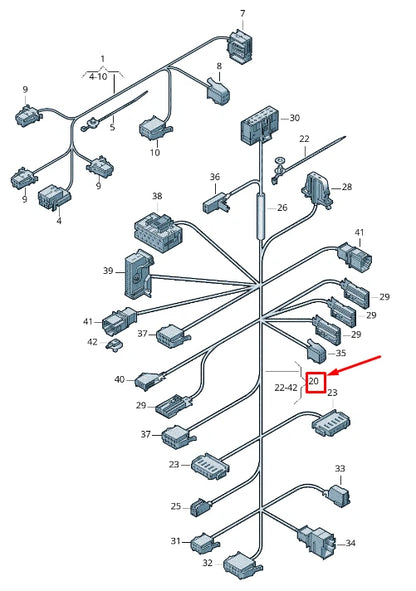 NEW VW SHARAN 7N LEFT SEAT FRAME WIRING HARNESS 7N0971365AG