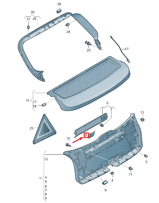 NEW AUDI Q2 GA EMERGENCY RELEASE COVER 81A8677474PK