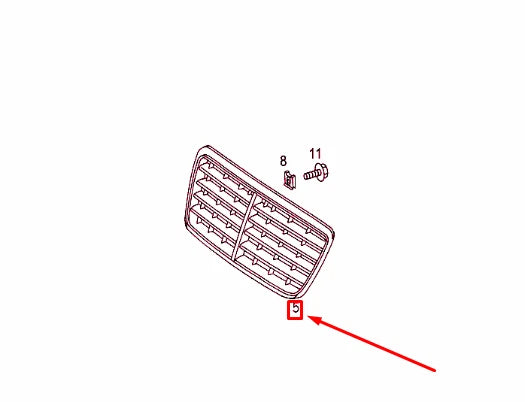 NEW MERCEDES-BENZ CLK C208 RADIATOR GRILLE A20888000859040 ORIGINAL