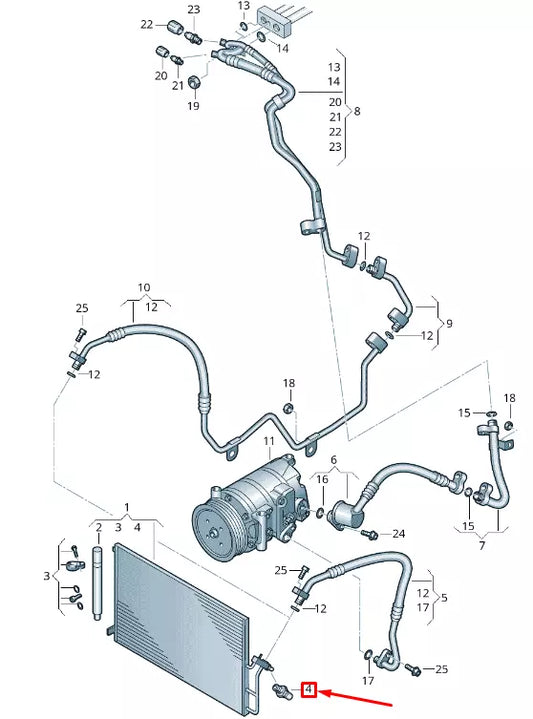 NEW VOLKSWAGEN CRAFTER 2F MK1 CONDITIONER PRESSURE SENSOR 2E0907271D