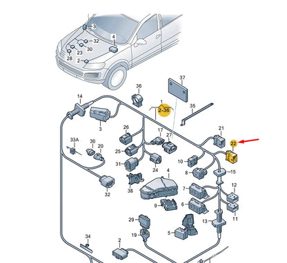 NEW VW TOUAREG 7P MK2 FLAT CONTACT HOUSING 17 PIN 8E0972575A