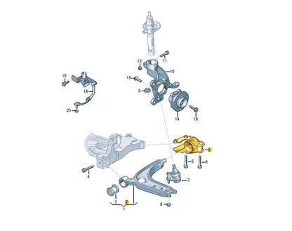 NEW VOLKSWAGEN ATLAS CA1 FRONT AXLE RIGHT BRACKET 3QF199232D