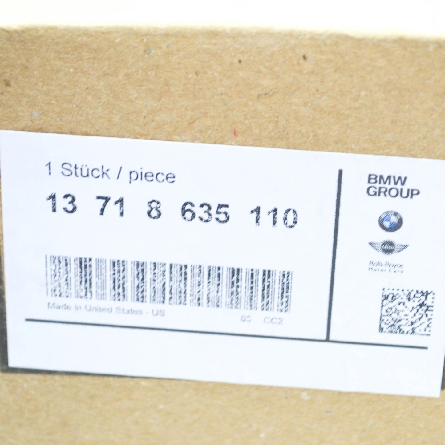 NEW BMW X3 G01 RESONATOR TANK 13718635110 8635110 ORIGINAL