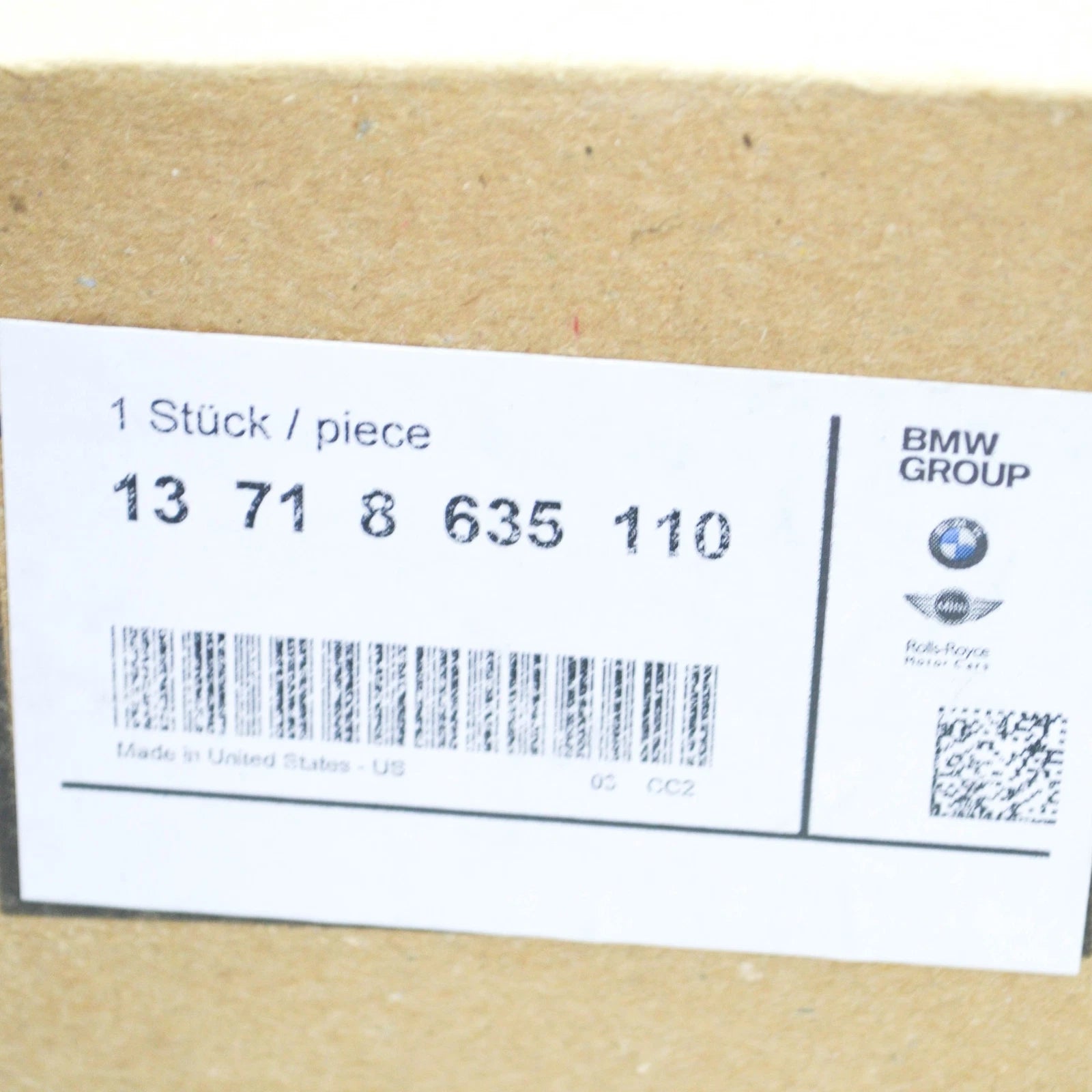 NEW BMW X3 G01 RESONATOR TANK 13718635110 8635110 ORIGINAL