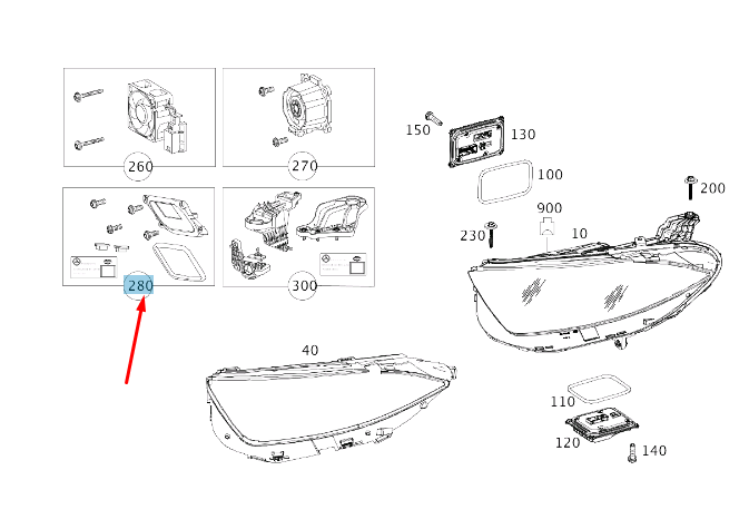 new mercedes-benz cls c257 front headlamp dust cap parts kit a2578202300