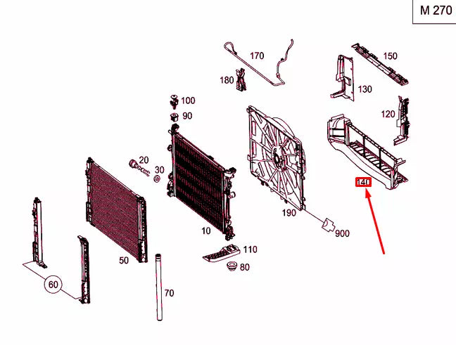 NEW MERCEDES-BENZ GLA X156 BOTTOM AIR DUCT A2425050130 ORIGINAL