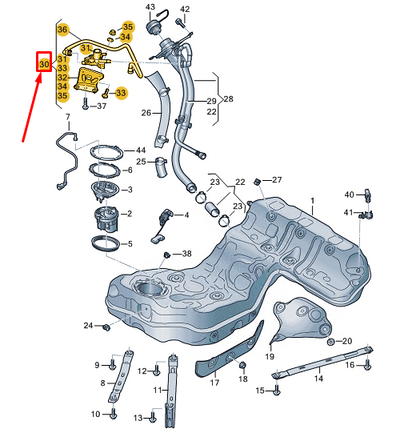 new audi a8 d5 fuel pressure regulator 4n0201549a original