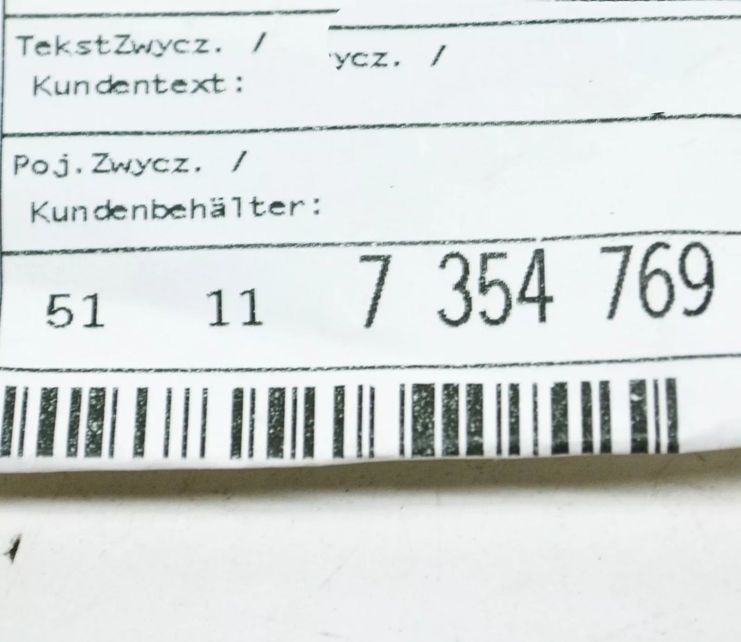 NEW BMW X1 F48 FRONT BUMPER LEFT COVER INSERT 51117354769 ORIGINAL