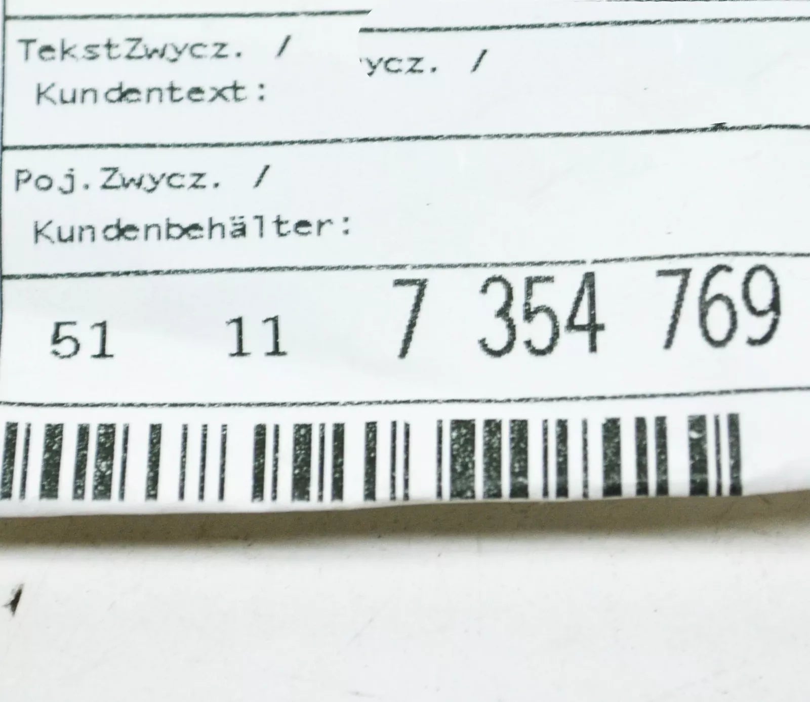 NEW BMW X1 F48 FRONT BUMPER LEFT COVER INSERT 51117354769 ORIGINAL