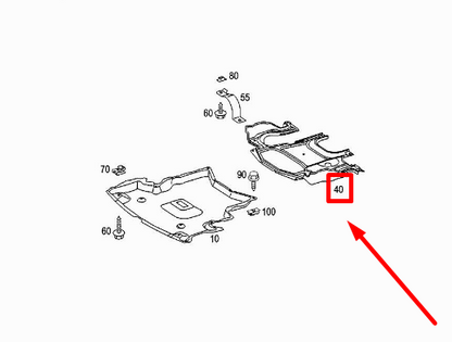 new mercedes-benz c w203 engine splash shield a2035243830 original