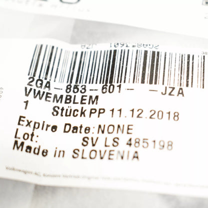 NEW VOLKSWAGEN POLO MK6 FRONT BUMPER RADIATOR GRILLE BADGE 2GA853601JZA ORIGINAL