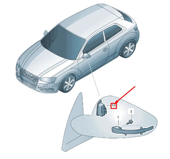 NEW AUDI A3 8V RIGHT LANE CHANGE ASSIST WARNING DISPLAY RHD 8V2949146