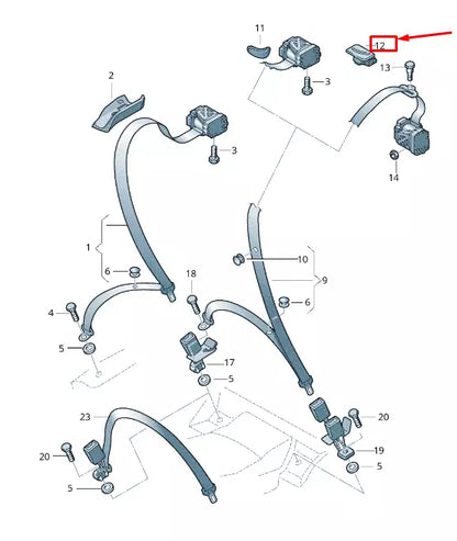 NEW AUDI A8 4H REAR CENTER SEAT BELT GUIDE 4H0857781C ET1 4H0857781CET1