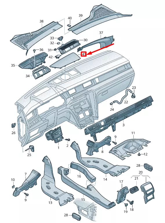 NEW VOLKSWAGEN ARTEON 3H7 DASHBOARD UPPER COVER 3G281915381U