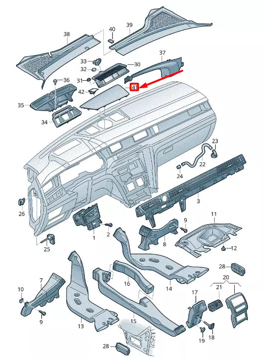 NEW VOLKSWAGEN ARTEON 3H7 DASHBOARD UPPER COVER 3G281915381U