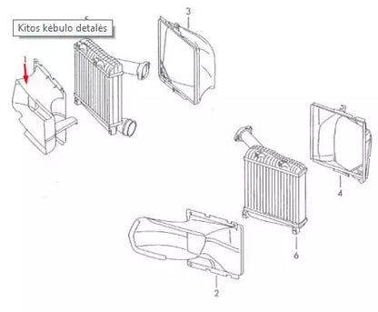 NEW VW TOUAREG 7LA AIR COOLER CHARGE RIGHT INTAKE DUCT 7L6117336B