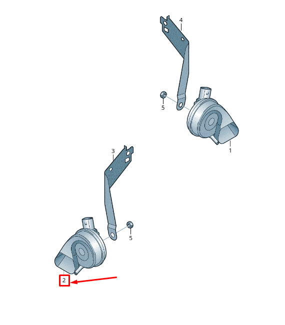 new vw touareg 7p high tone horn signal 7p6951223a original