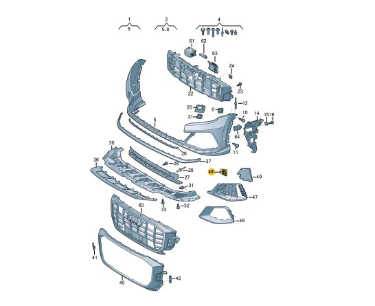 NEW AUDI Q8 FRONT BUMPER RIGHT PARKTRONIC HOLDER 4M8919262A ORIGINAL