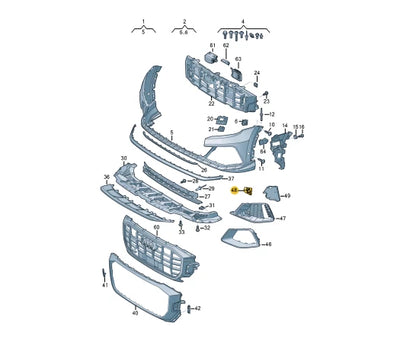 NEW AUDI Q8 FRONT BUMPER RIGHT PARKTRONIC HOLDER 4M8919262A ORIGINAL