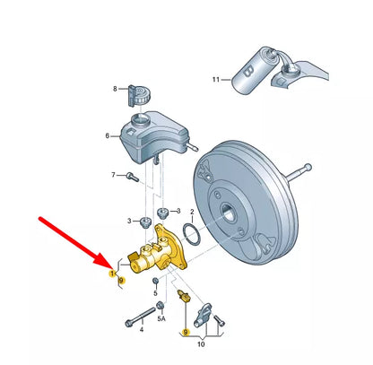 NEW AUDI TT 8J TANDEM BRAKE MASTER CYLINDER RHD 8J2611021CREP ORIGINAL