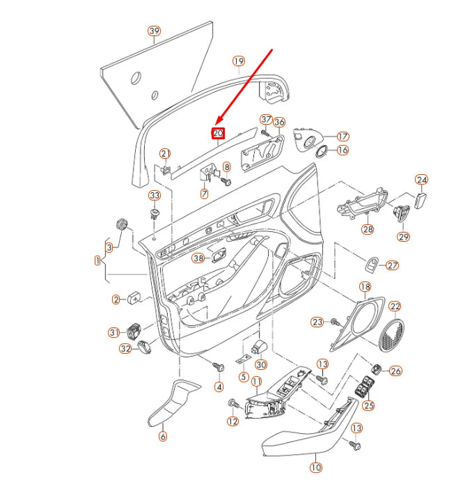 NEW AUDI Q5 8R FRONT LEFT DOOR PANEL TRIM INSERT 8R0867409N7V7 ORIGINAL