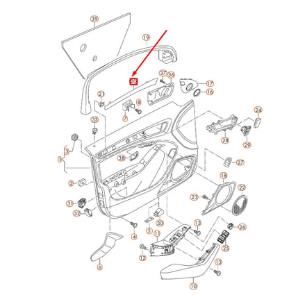 NEW AUDI Q5 8R FRONT LEFT DOOR PANEL TRIM INSERT 8R0867409N7V7 ORIGINAL