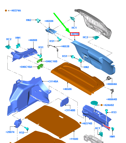 new ford fiesta mk6 tailgate cover trim d1bb-b40706-aa35b8 1864721 original