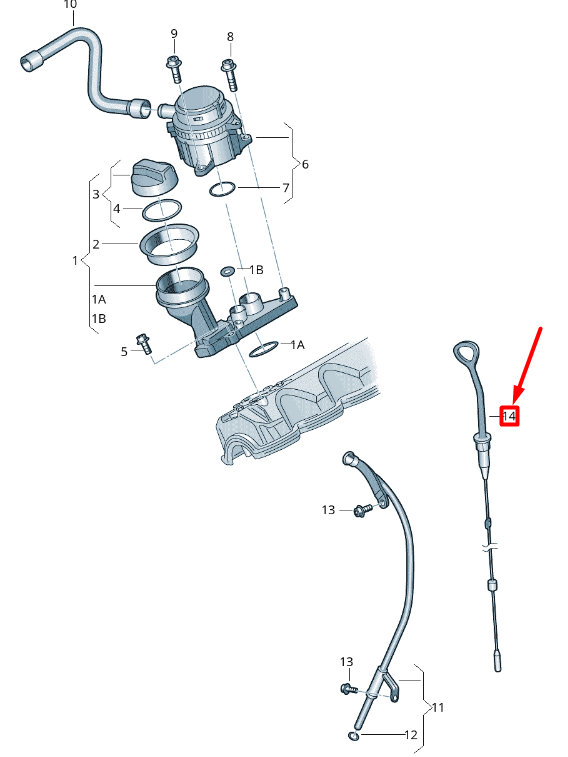 new volkswagen crafter 2f mk1 oil dip stick 076115611a original