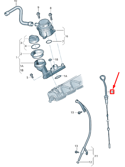 new volkswagen crafter 2f mk1 oil dip stick 076115611a original
