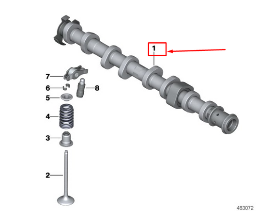 new bmw x5 g05 engine exhaust camshaft 11318629236 original