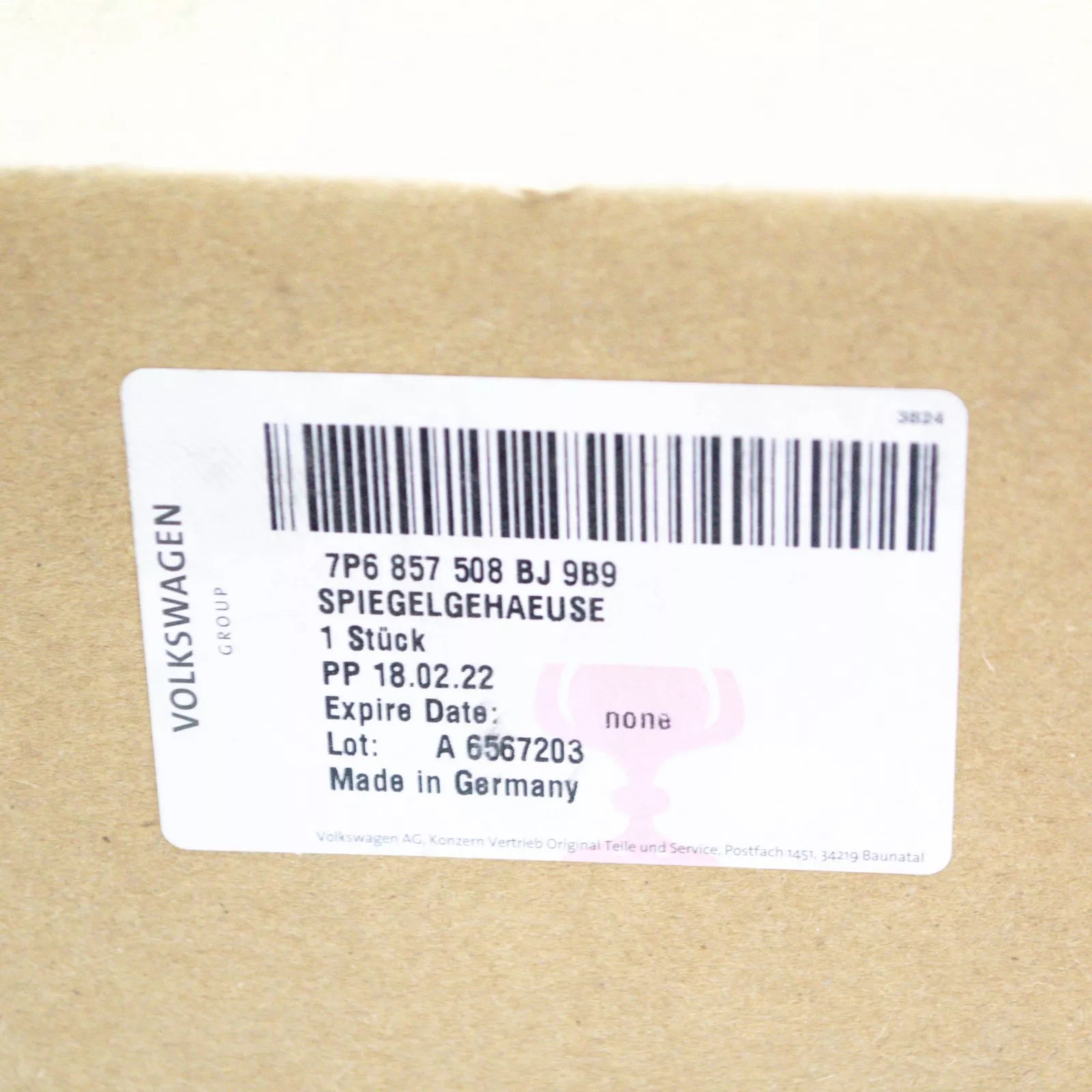 NEW VW TOUAREG 7P FRONT RIGHT SIDE WING MIRROR LHD 7P6857508BJ9B9 ORIGINAL