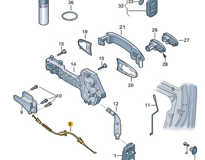 NEW VOLKSWAGEN CRAFTER 2E FRONT DOOR LEFT LOCK BOWDEN CABLE 2E0837017