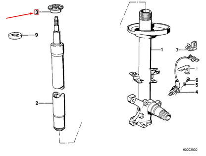 NEW BMW 5 E34 FRONT SPRING STRUT THREADED RING 31321129196 1129196 ORIGINAL