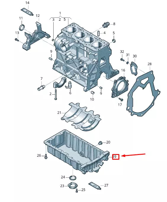 NEW VW TRANSPORTER VI T6 ENGINE OIL SUMP 03L103603H ORIGINAL