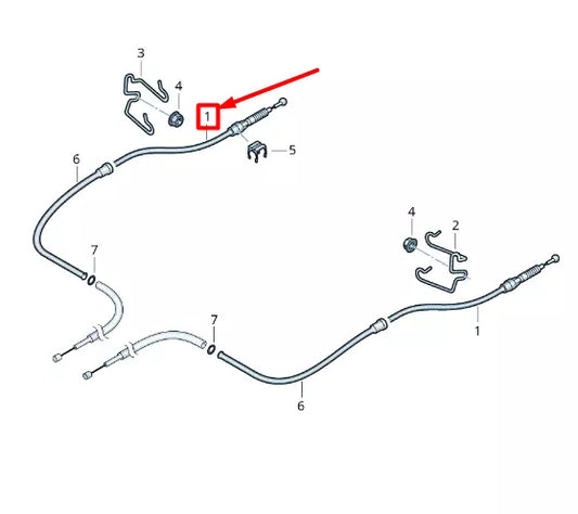 NEW VOLKSWAGEN CADDY 2K MK3 REAR BRAKE CABLE 2K5609721K