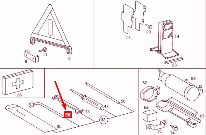 NEW MERCEDES-BENZ SPRINTER W903 WHEEL NUT SOCKET WRENCH A9015810201 ORIGINAL