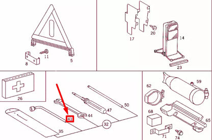 NEW MERCEDES-BENZ SPRINTER W903 WHEEL NUT SOCKET WRENCH A9015810201 ORIGINAL