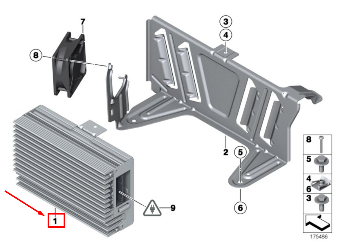 new bmw 7 f01, f02 amplifier hifi system 65129312590 9312590 original