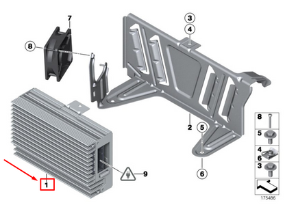 new bmw 7 f01, f02 amplifier hifi system 65129312590 9312590 original
