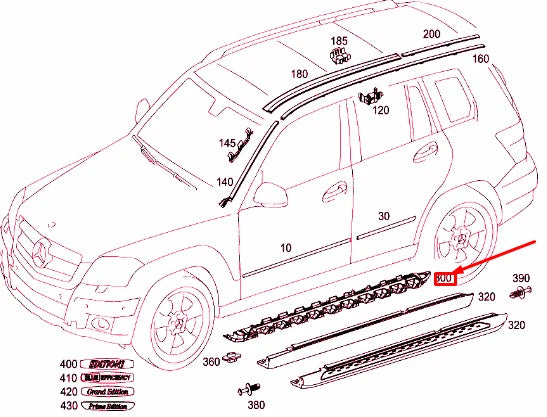 NEW MERCEDES-BENZ GLK X204 LEFT SIDE MEMBER PANEL RAIL A2046980127 ORIGINAL