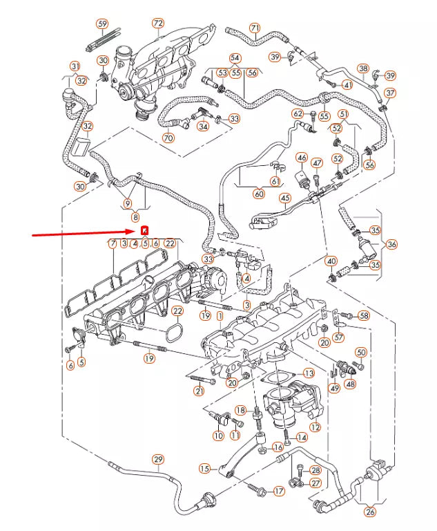 NEW AUDI Q5 8R ENGINE INTAKE MANIFOLD 06H133209G ORIGINAL OEM