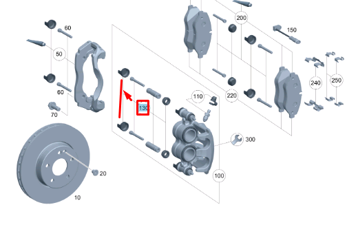NEW MB VITO TOURER W447 BRAKE CALIPER GUIDE SLEEVE A4474230063 ORIGINAL
